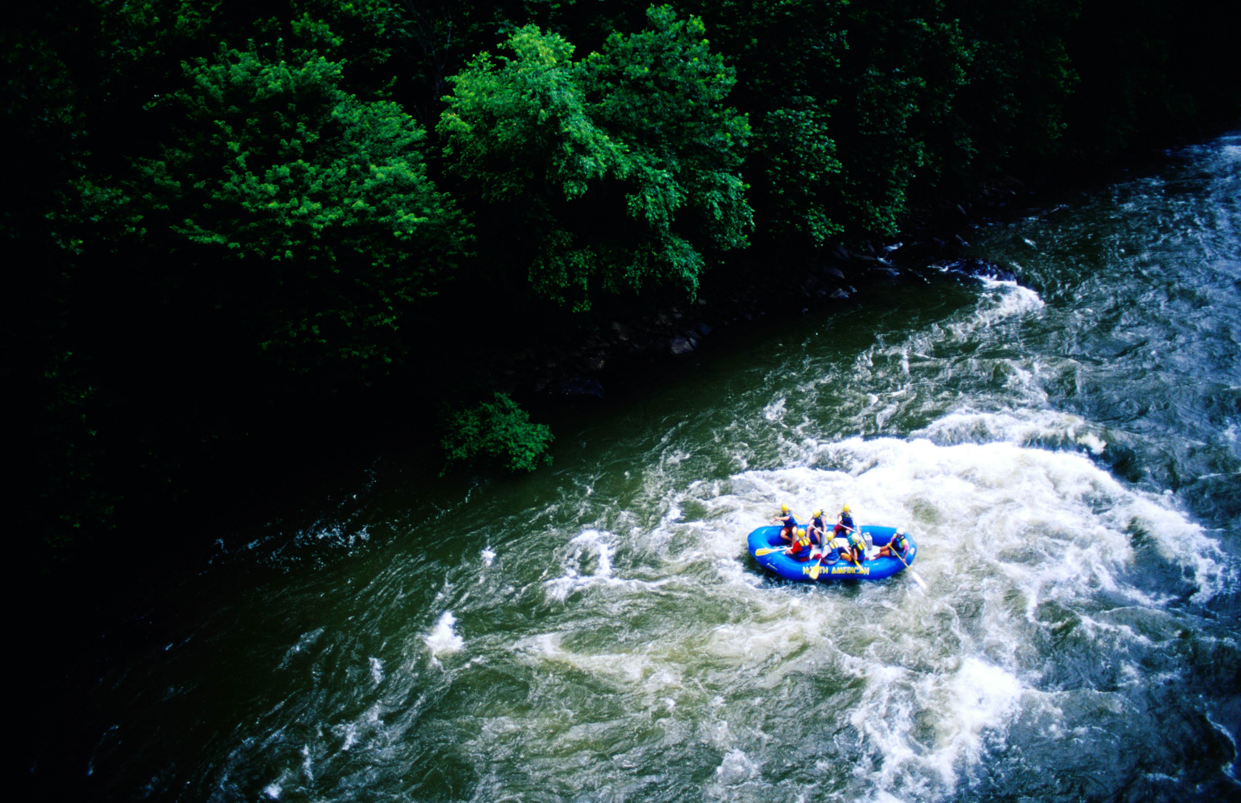 Rafters on the New River in West Virginia